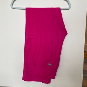 FIGS Original Breast Cancer Shocking Pink Kade Tall Scrub Pants Medium
